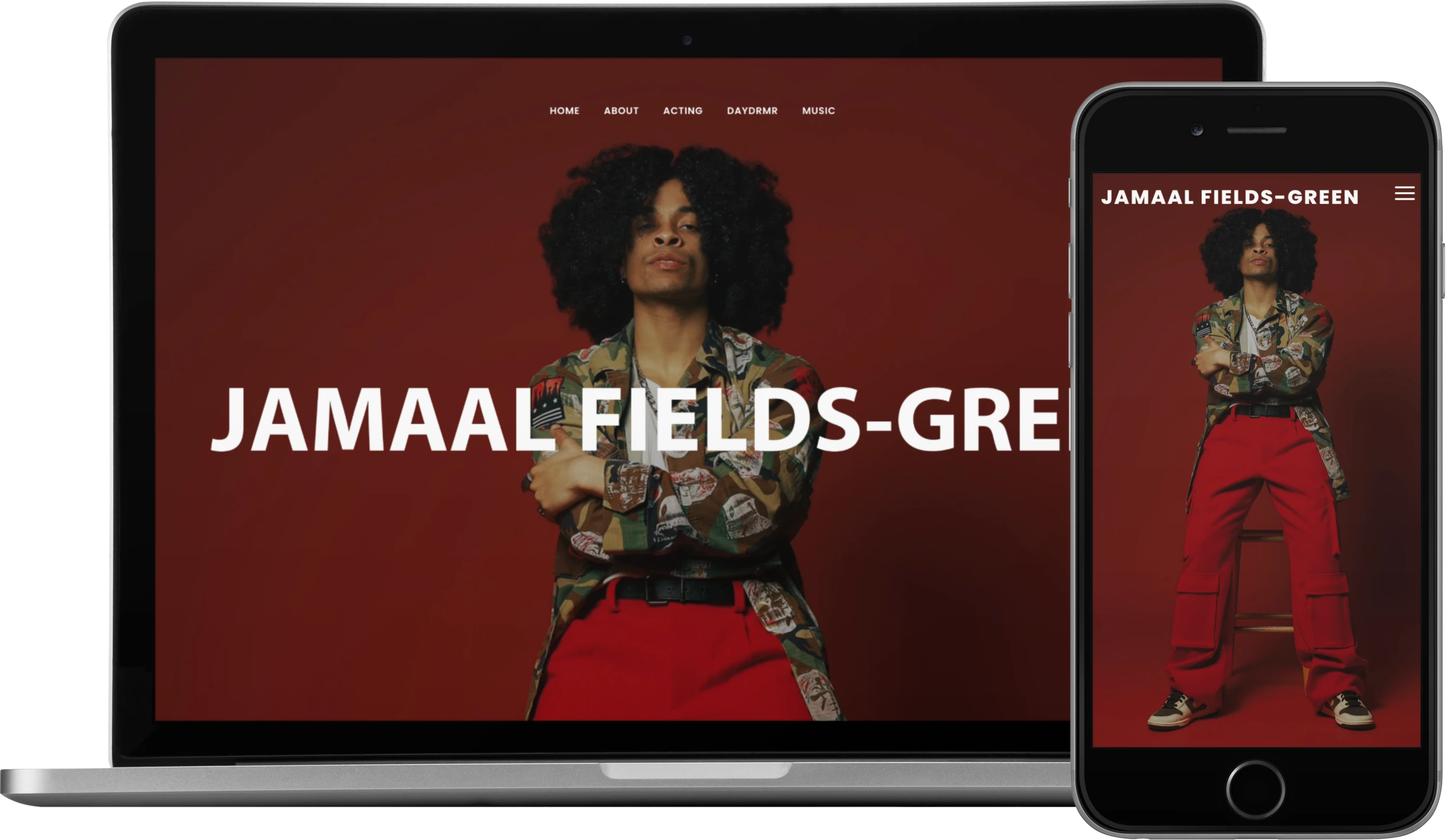 Jamaal Fields-Green Website Mockup